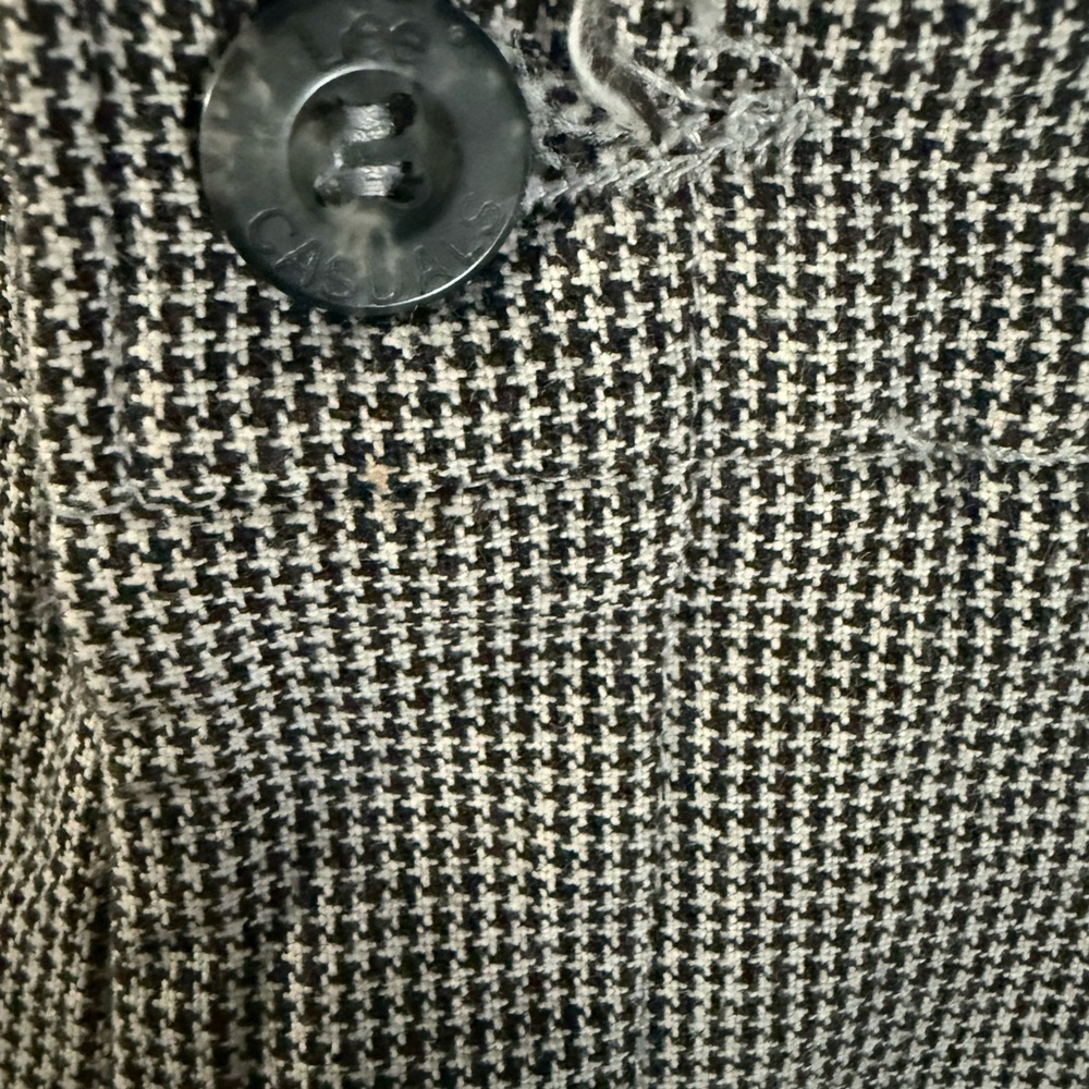 Black and White Houndstooth Work Pants